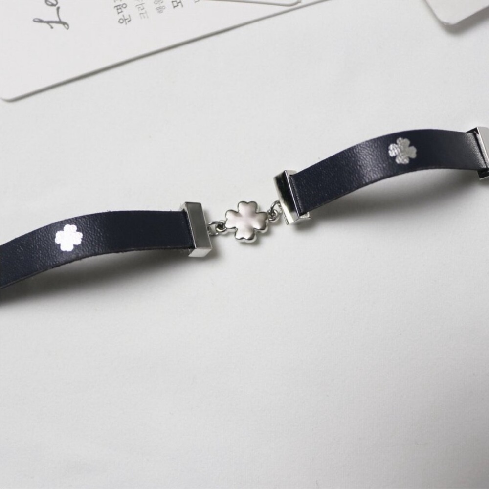 DIOR Double Wrap Leather Bracelet Black & Silver Tone Metal - Picture 7 of 9